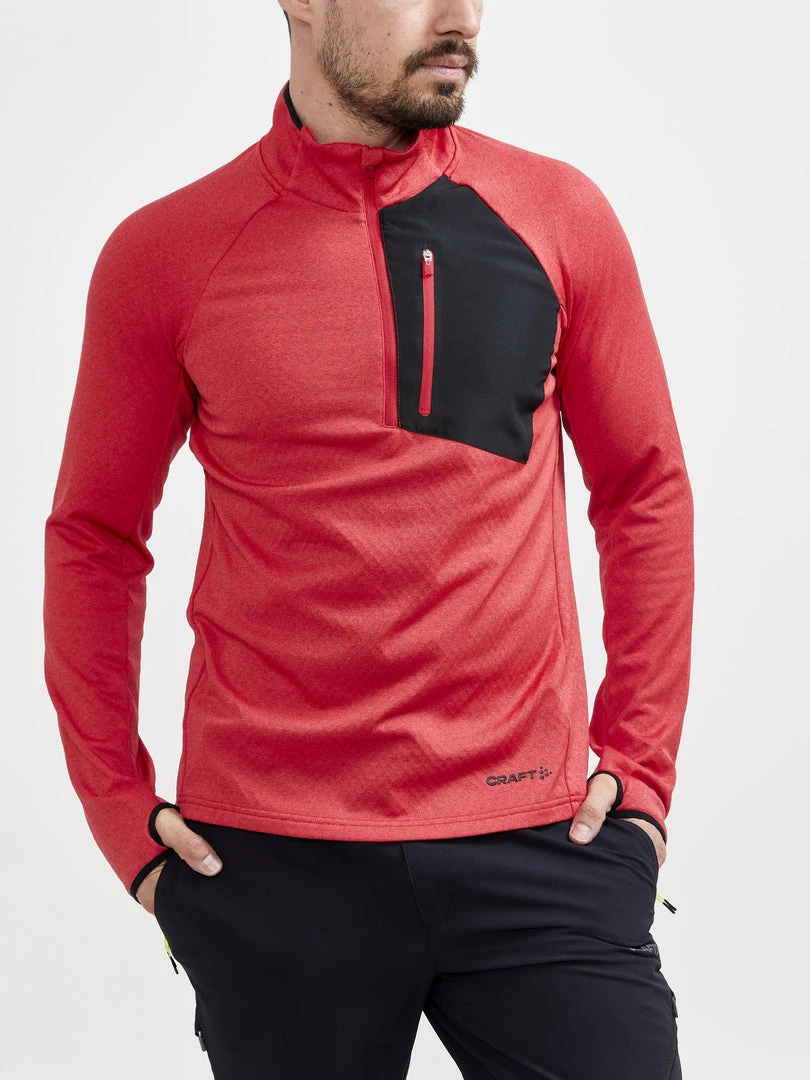 Craft Sportswear NA MEN'S CORE TRIM THERMAL MIDLAYER 3 Craft Sportswear NA MEN'S CORE TRIM THERMAL MIDLAYER